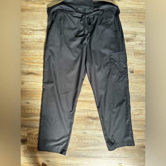 VINCE Womens Fold Over Waist Tapered Leg Cargo Crop Pants Faded Black Size 10 - Picture 7 of 11